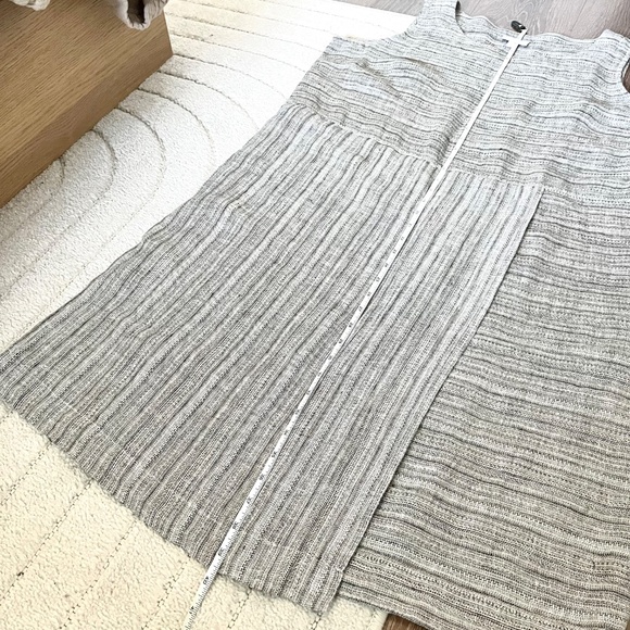 J. Jill Pure Jill Linen Faux Wrap Shift Dress Gray Lagenlook Sleeveless Size L - Picture 10 of 10